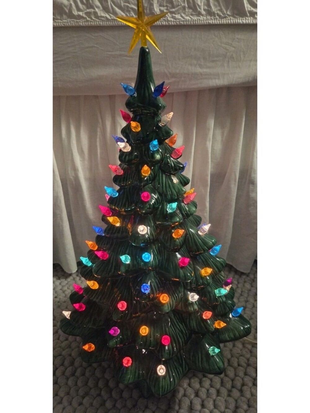 Ceramic Christmas Tree Light UP by HCM 19 Inches *READ* Mid Century Vintage